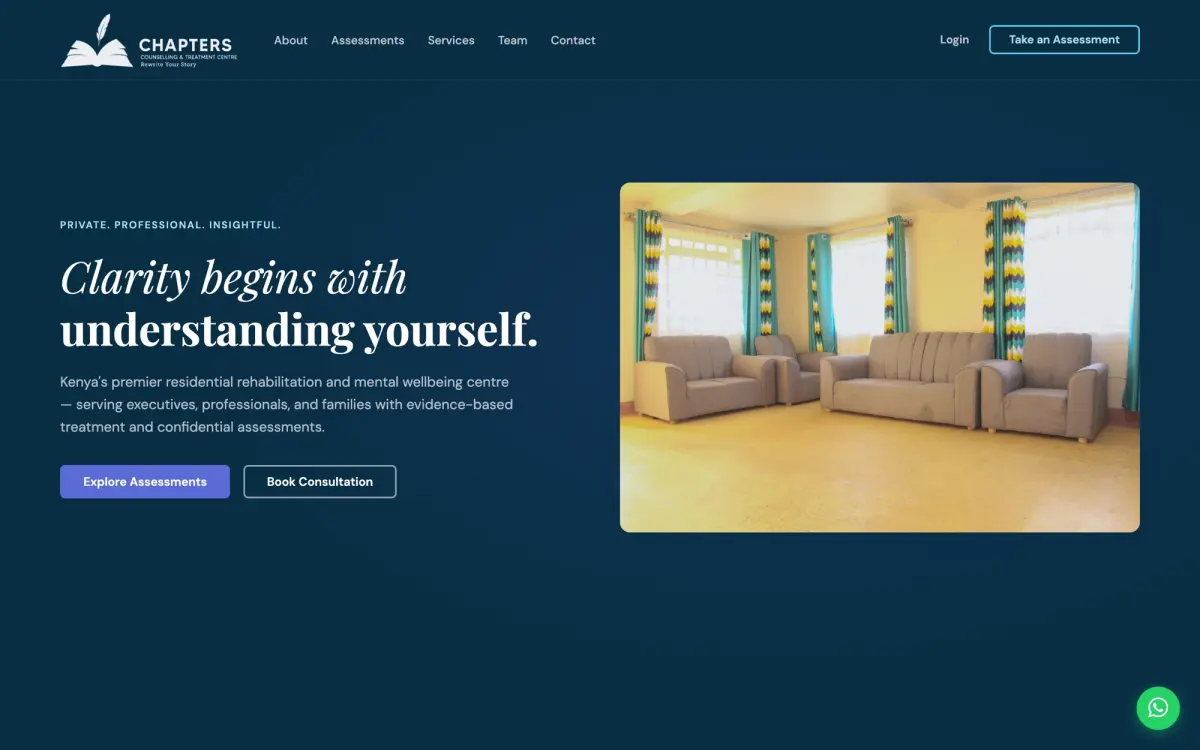 Chapters CTC website, built by 4m Consulting
